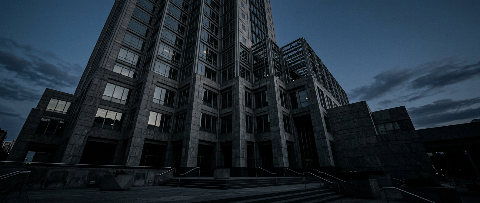 Modern architectural facade in soft natural light